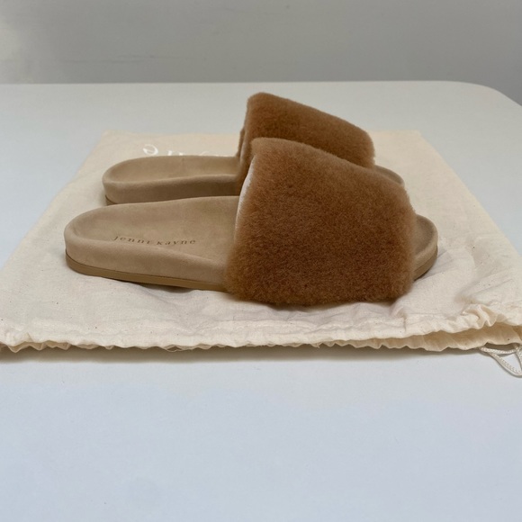 Jenni Kayne Shearling Slide Sandal in Natural sizes 37, 38 New in Bag - Picture 3 of 10